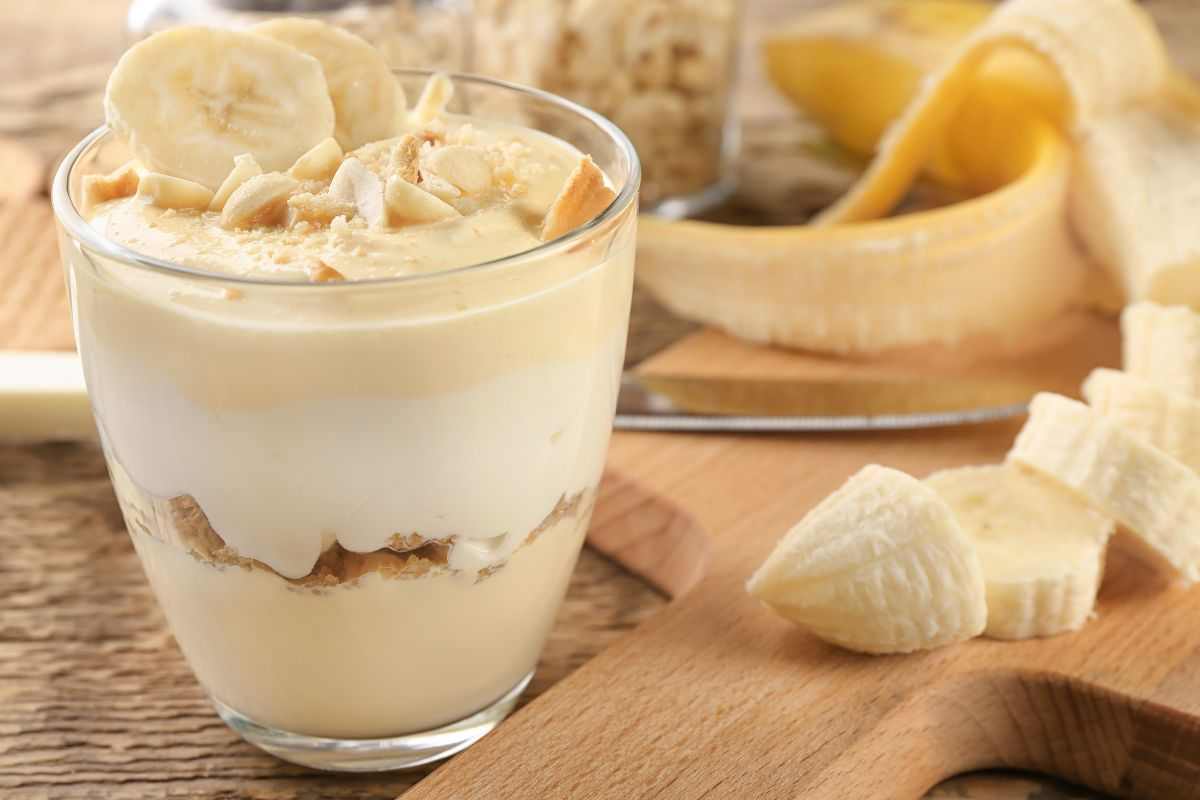 ricetta crema di banana e biscotti