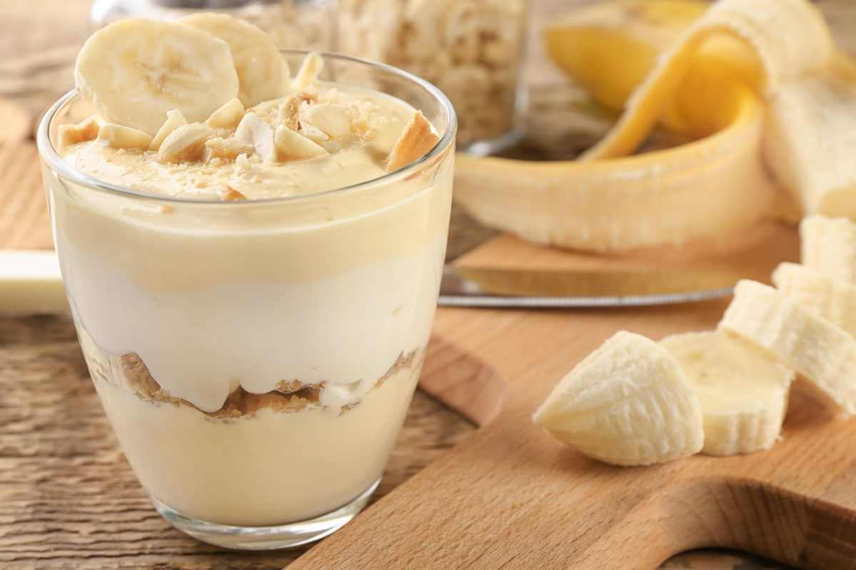 ricetta crema di banana e biscotti