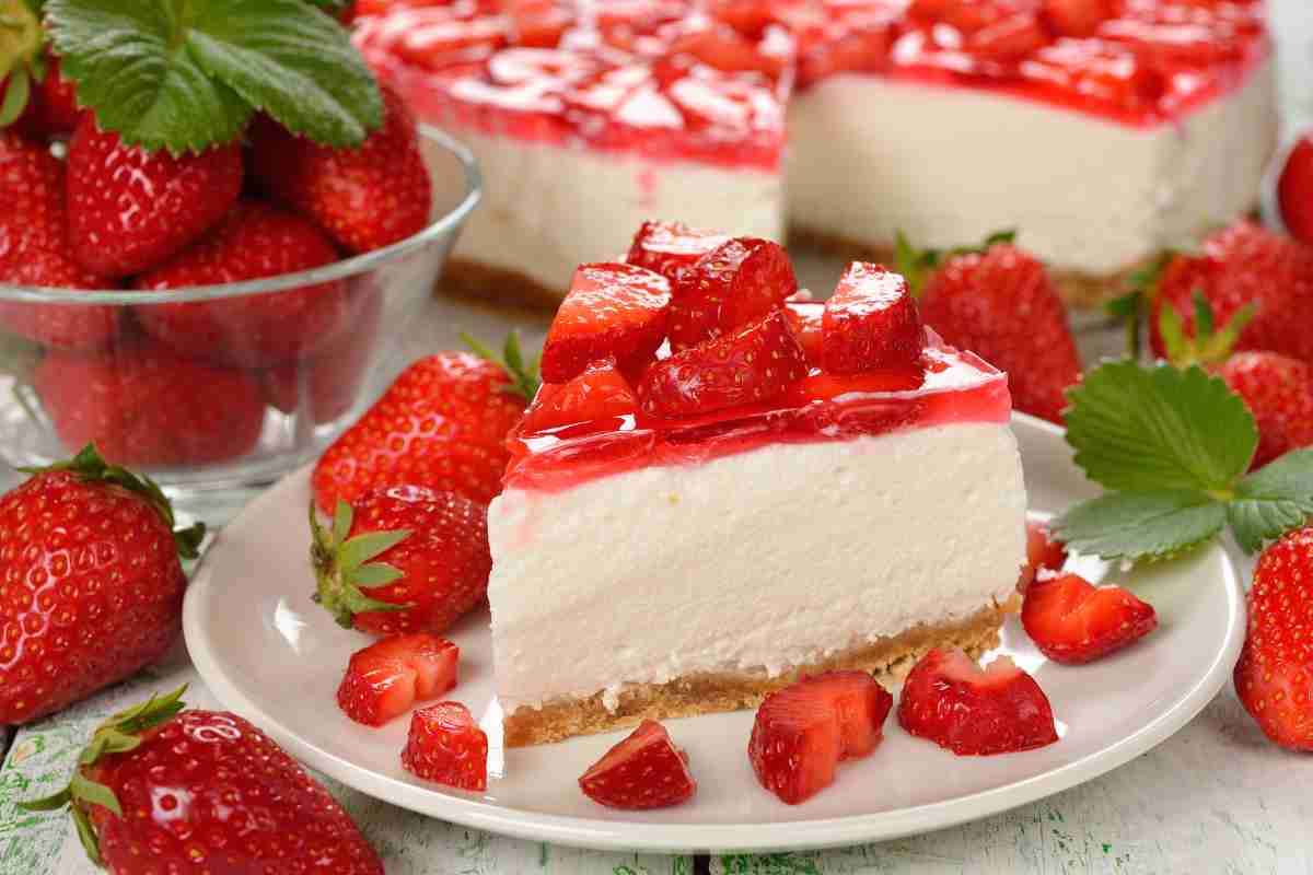 cheesecake alle fragole senza zucchero ricette dolci per diabetici