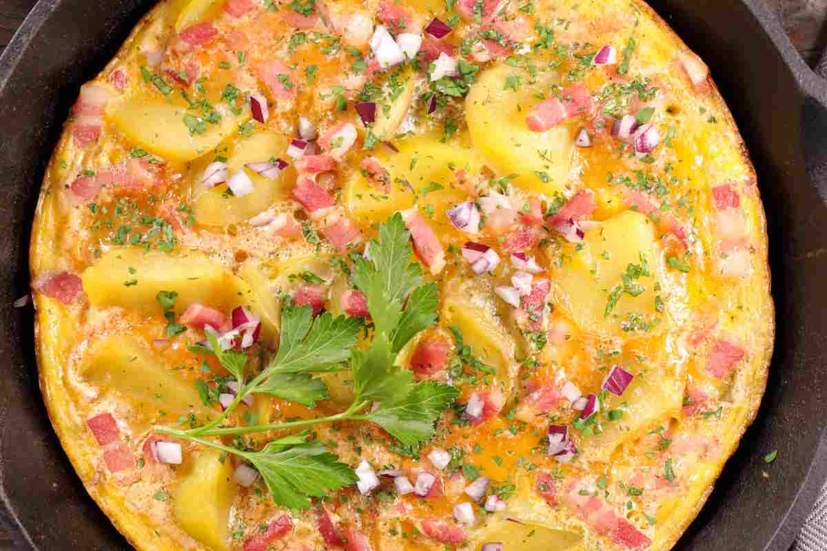 Frittata di patate e pancetta