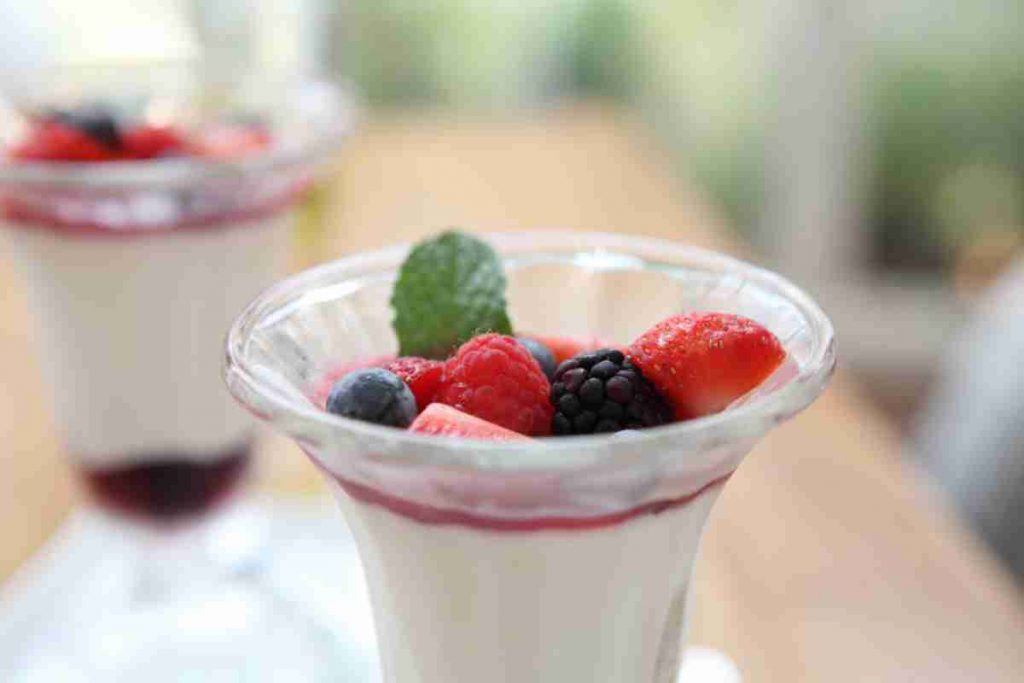 Panna cotta ai frutti di bosco