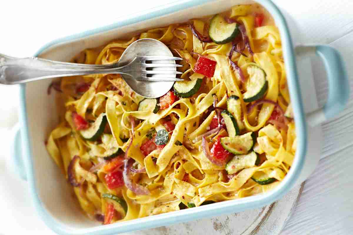 Tagliatelle primavera al forno