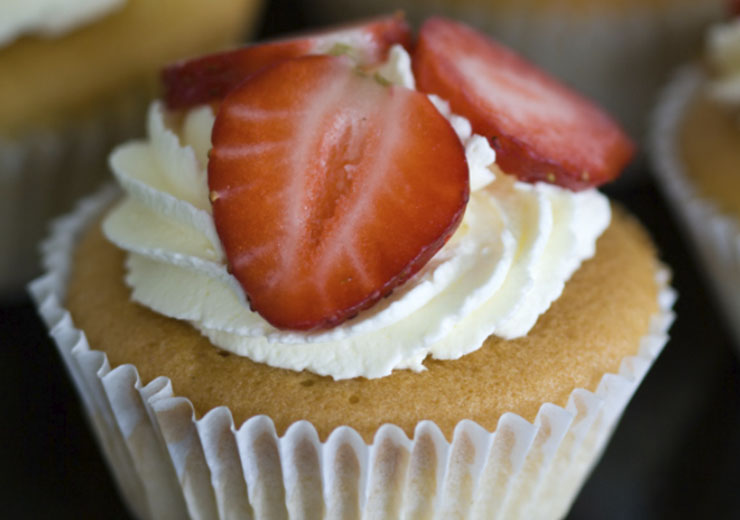 ricetta cupcake fragole panna