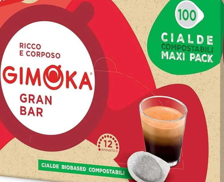 una scatola di cialde della Gimoka