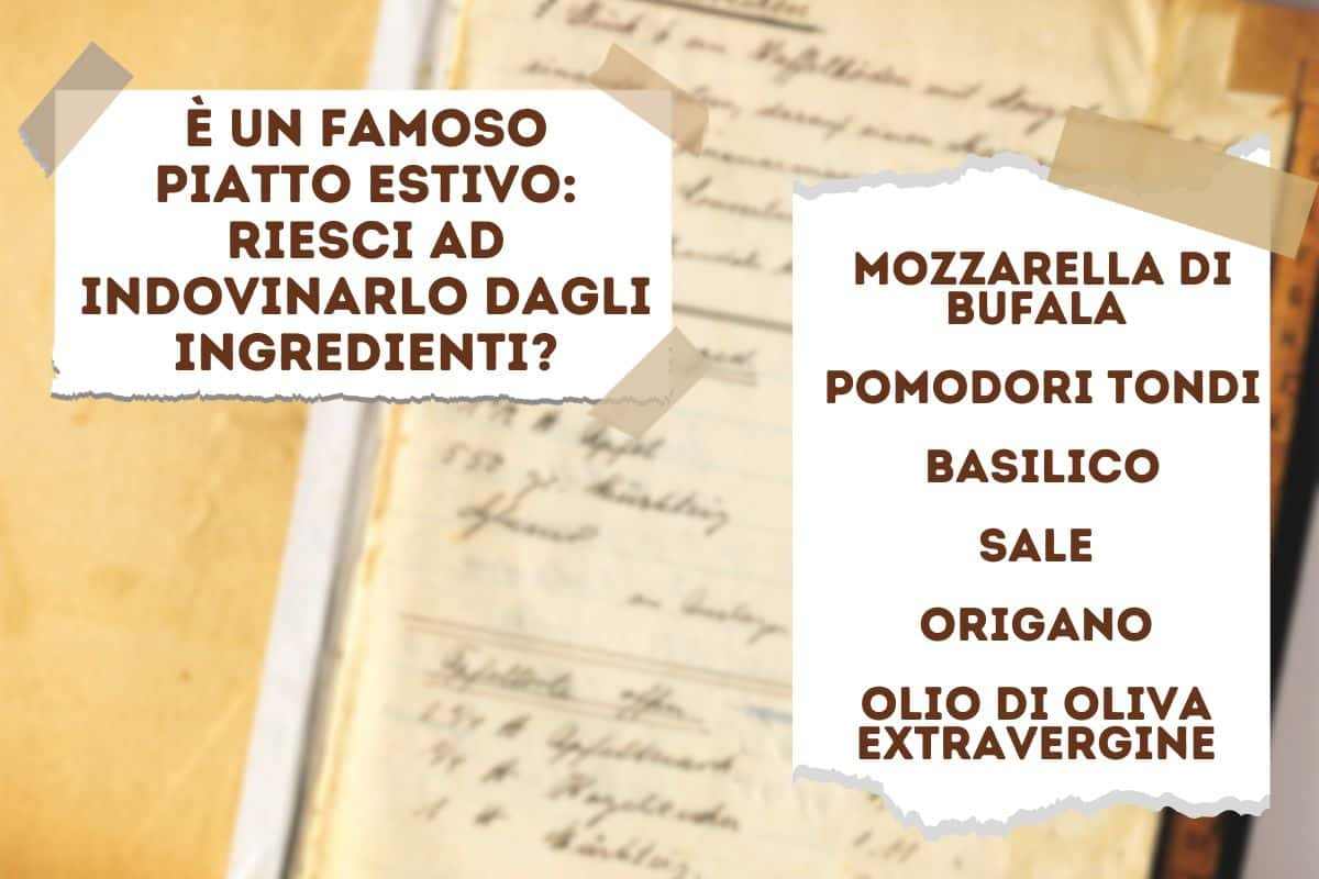 Se sei un amante della buona cucina italiana, dovresti saperlo: hai solo pochi secondi per la risposta esatta