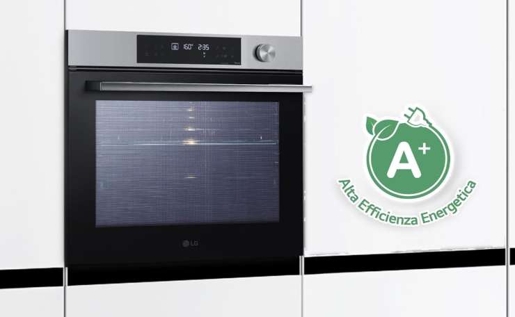 Un forno a incasso dentro a una cucina