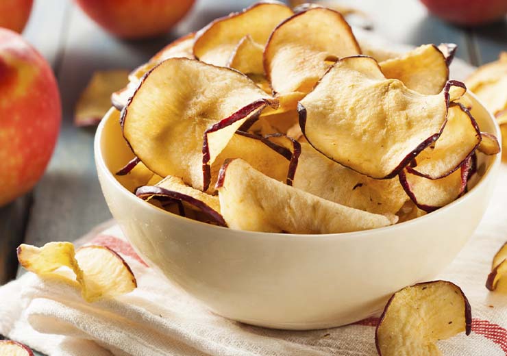 ricetta chips di mela