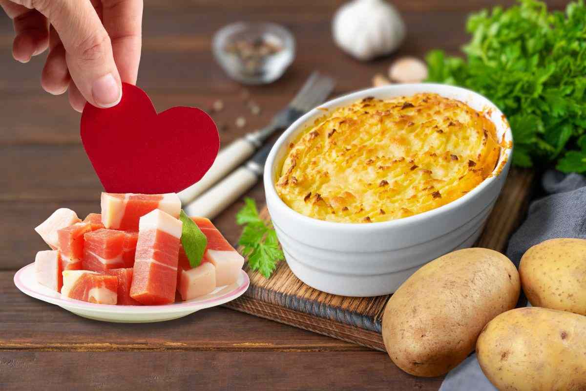 Stufa del solito sformato? Con le patate fai questo tortino timo e speck, te ne innamorerai