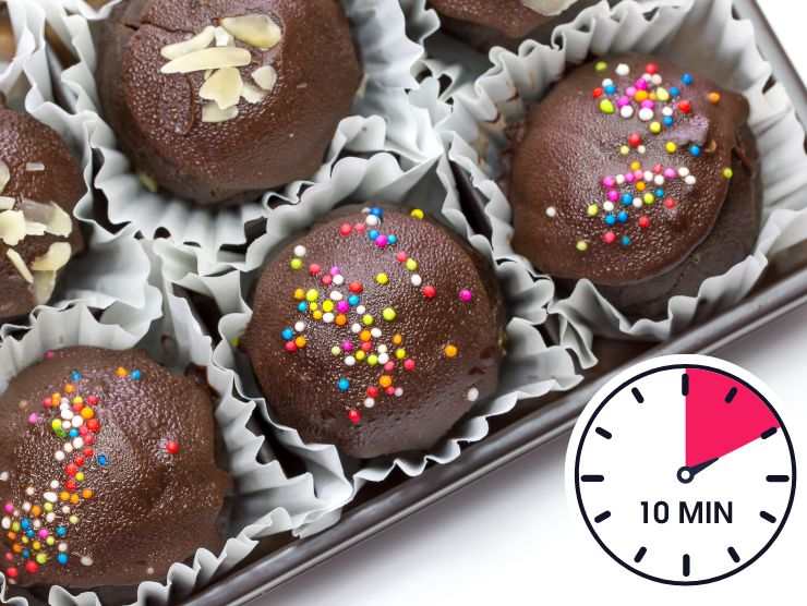 ricetta palline di cioccolato 10 minuti