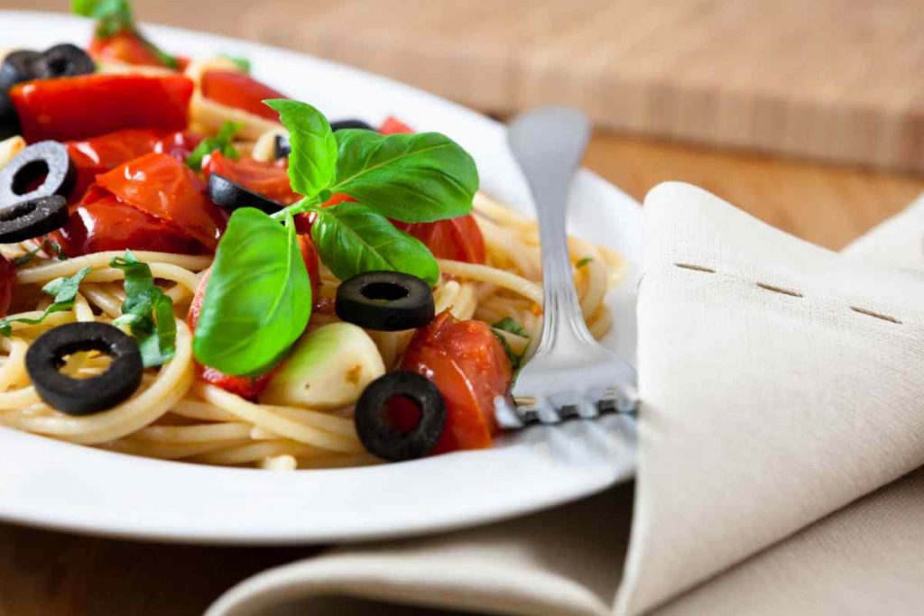 Spaghetti alla pugliese in un piatto