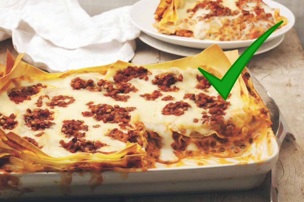 lasagna con lenticchie