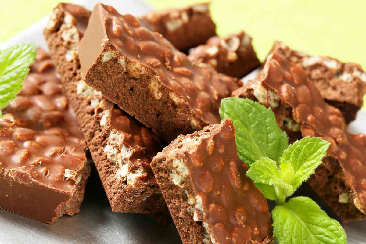 barrette riso soffiato e cioccolato