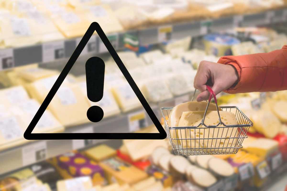 formaggio supermercato e segnale d'allarme