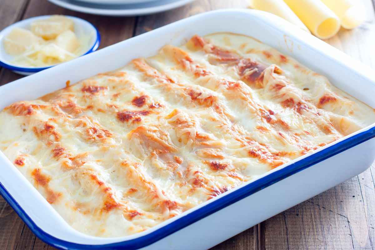 teglia di cannelloni di prosciutto