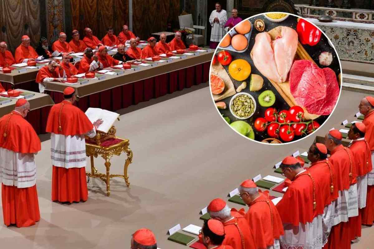 cardinali e alimenti nel riquadro in alto