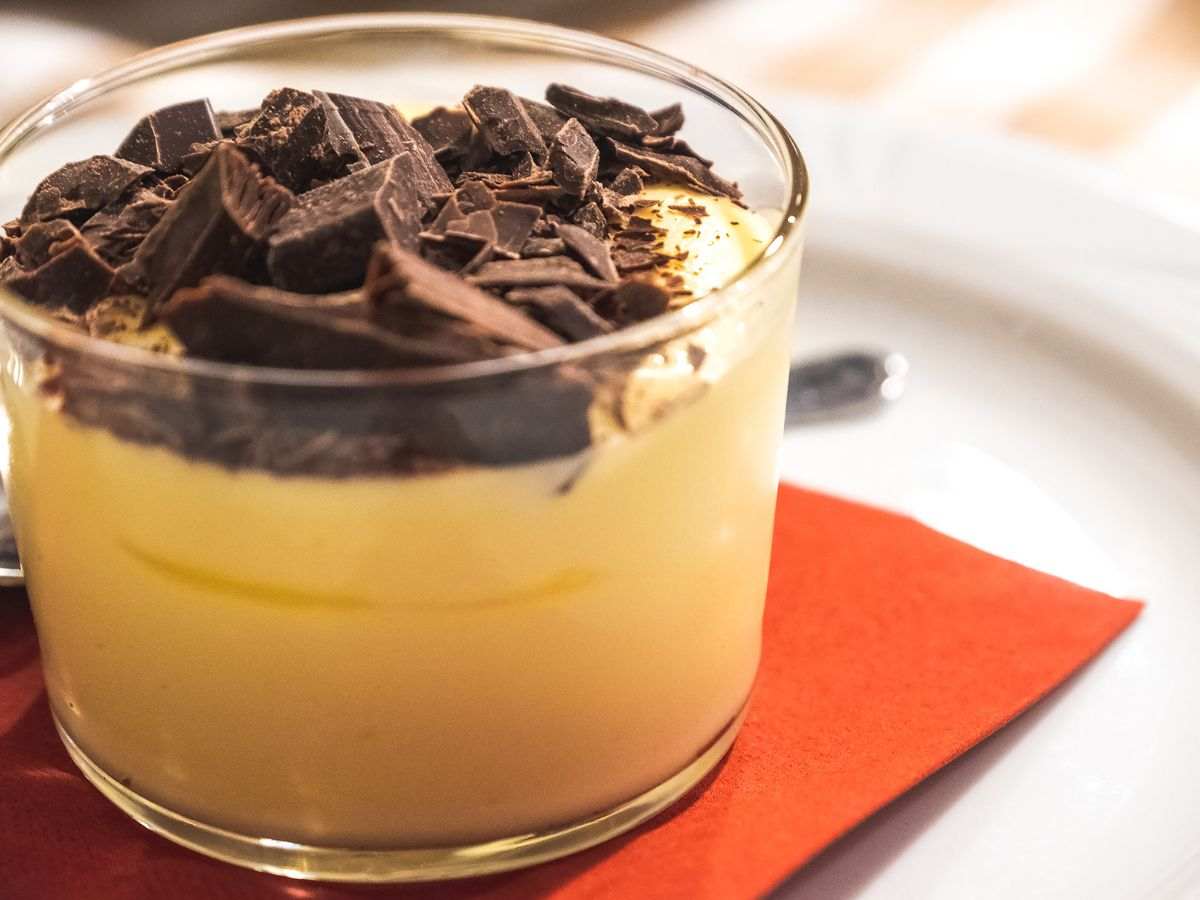 crema al cucchiaio con cioccolato