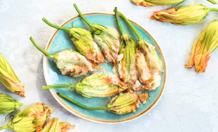 fiori di zucca al forno