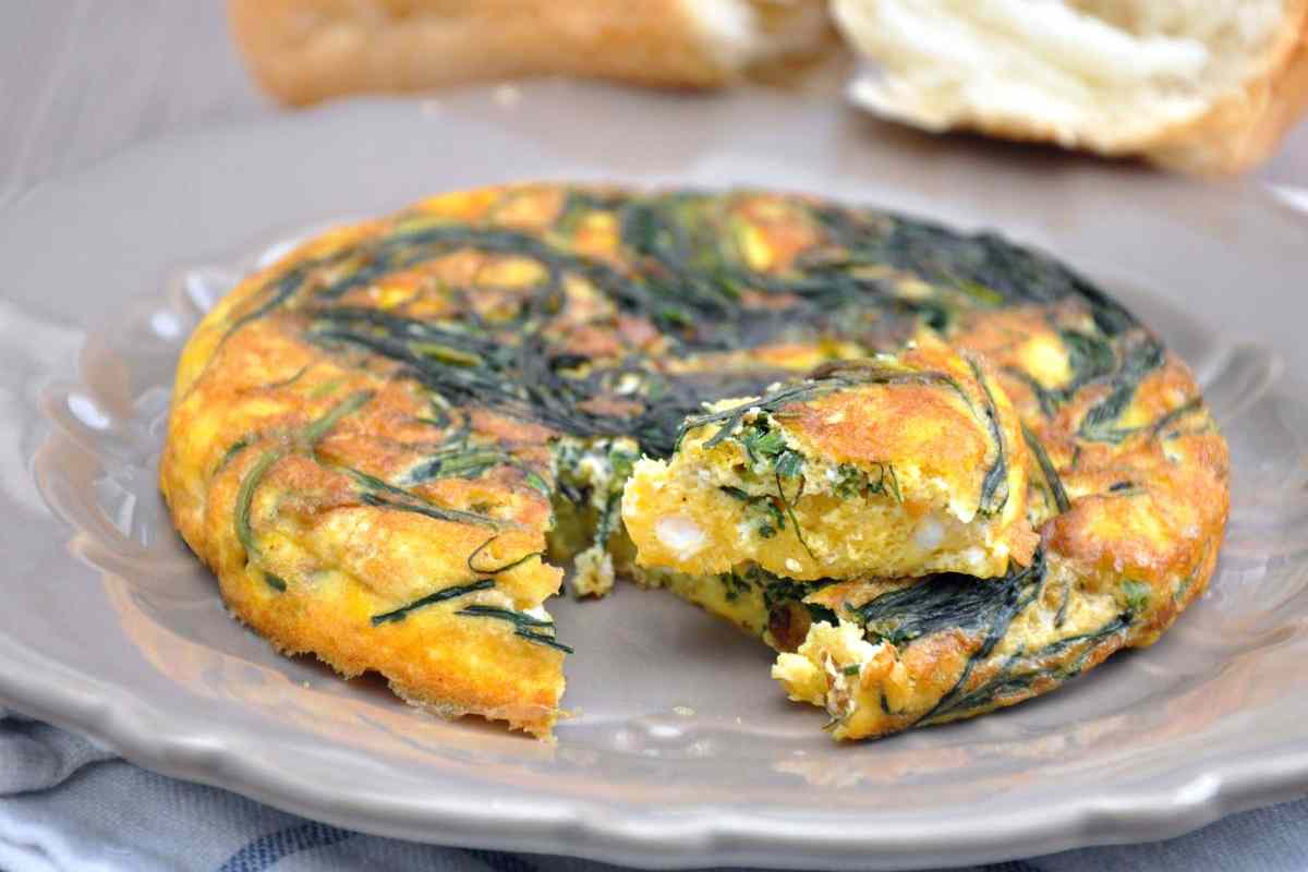 frittata con agretti e uova