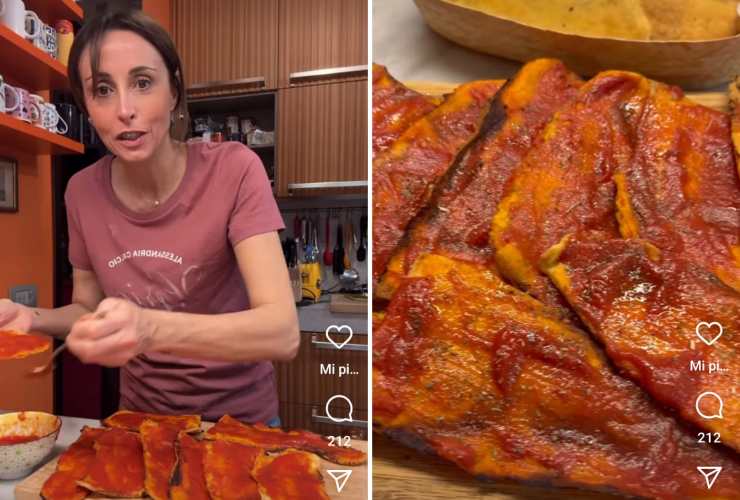 benedetta parodi fa le lingue di pizza