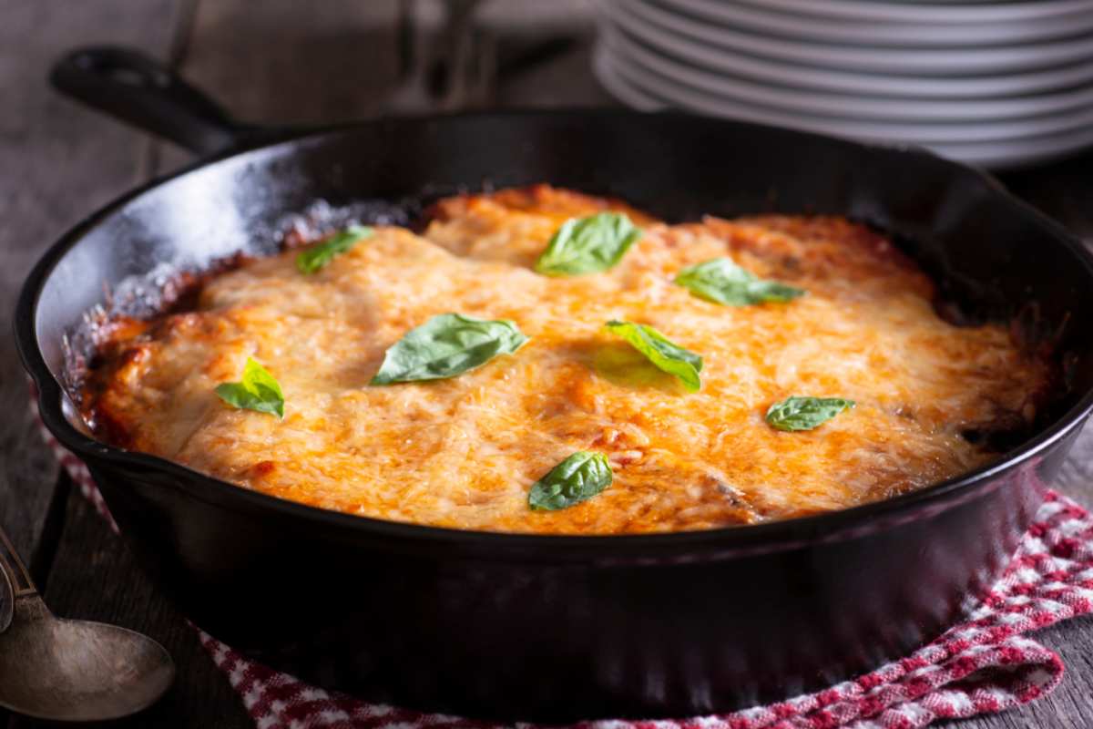 parmigiana di melanzane cotta in padella