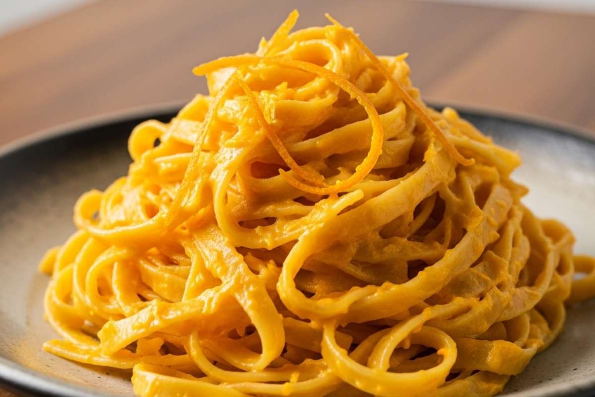 primo piatto cremoso all'arancia