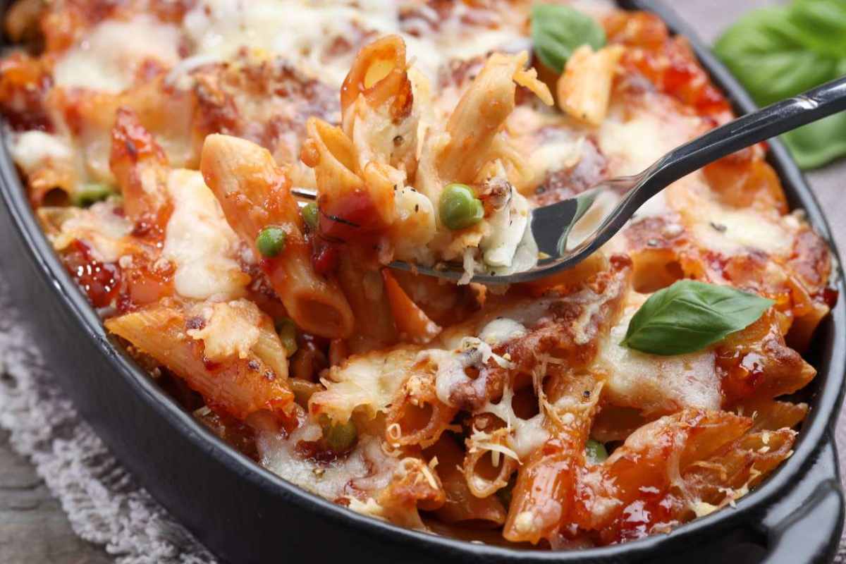 pasta al forno col sugo