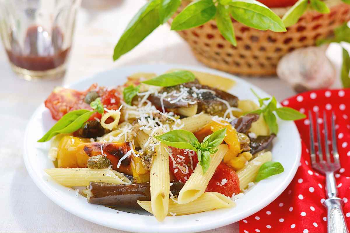 penne melanzane e basilico