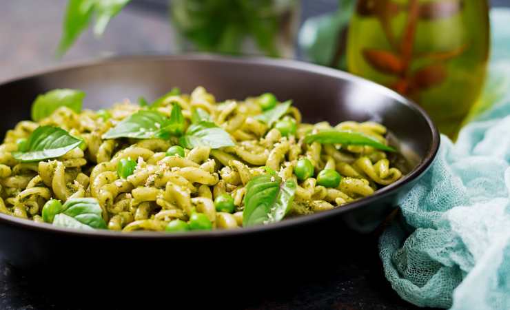 fusilli al pesto di piselli
