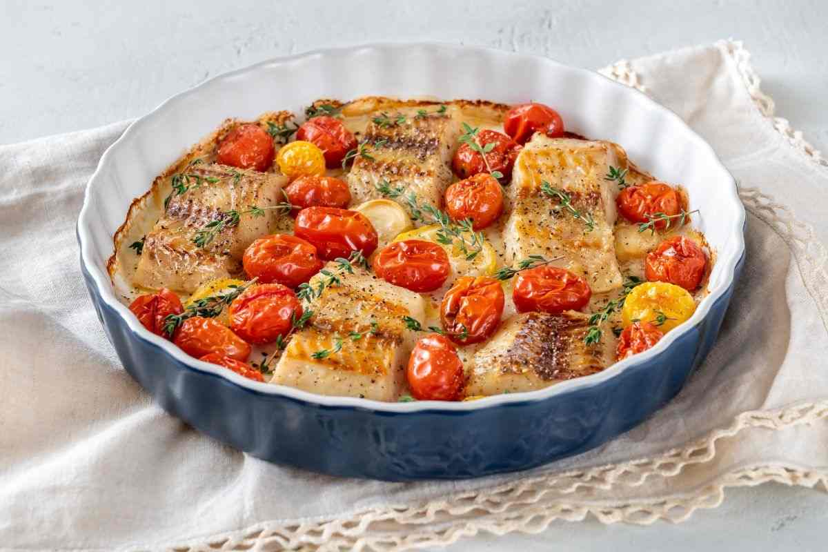 Baccalà con pomodorini