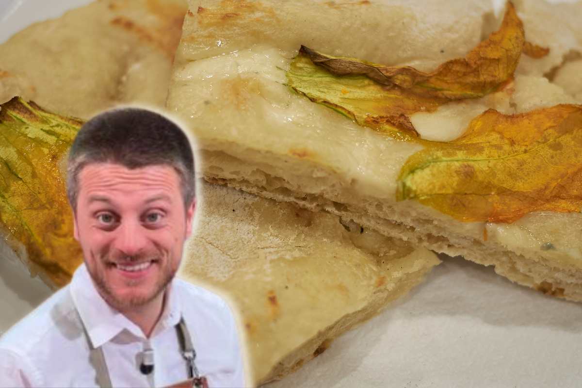 pizza con fiori di zucca Fulvio Marino