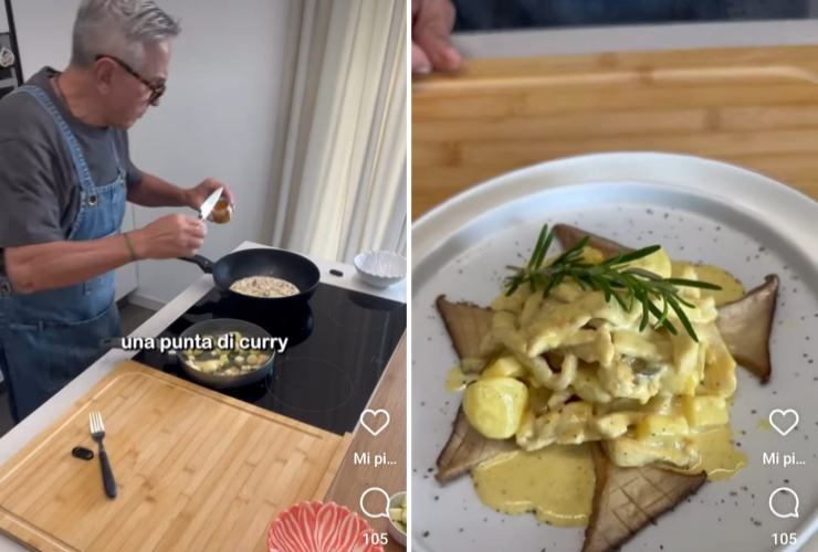 Bruno Barbieri cucina pollo al curry
