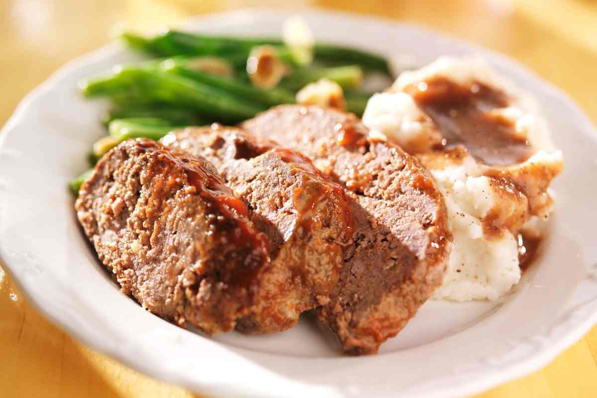 polpettone con purè