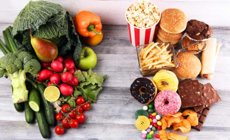 cibo sano e snack
