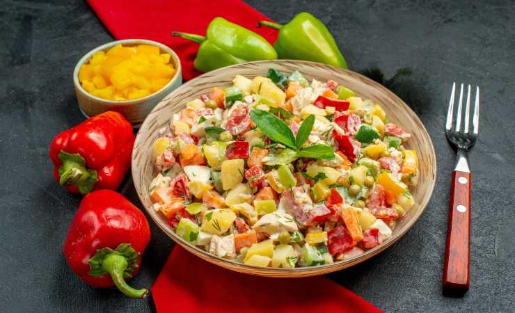 insalata mista patate e peperoni