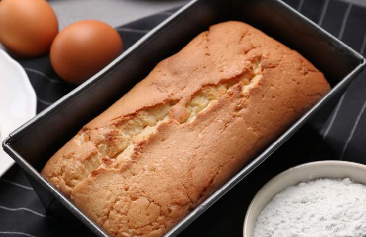 plumcake in uno stampo da forno