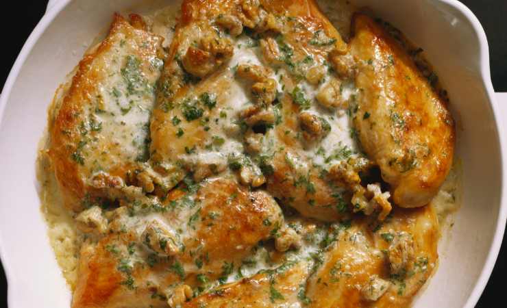 scaloppine di pollo cremose