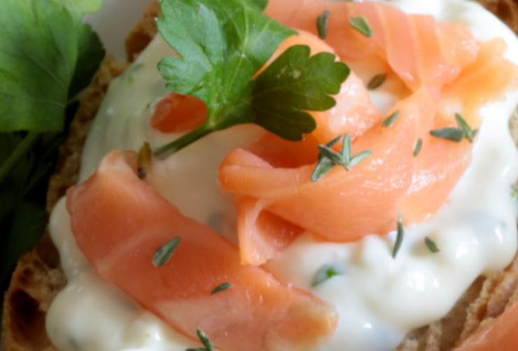 tortina farcita con ricotta e salmone