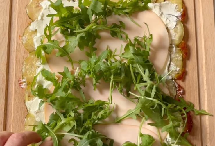 zucchine con rucola e fesa tacchino