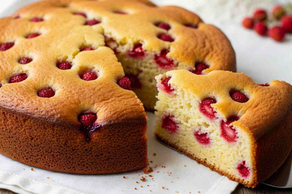 torta morbida con fragoline