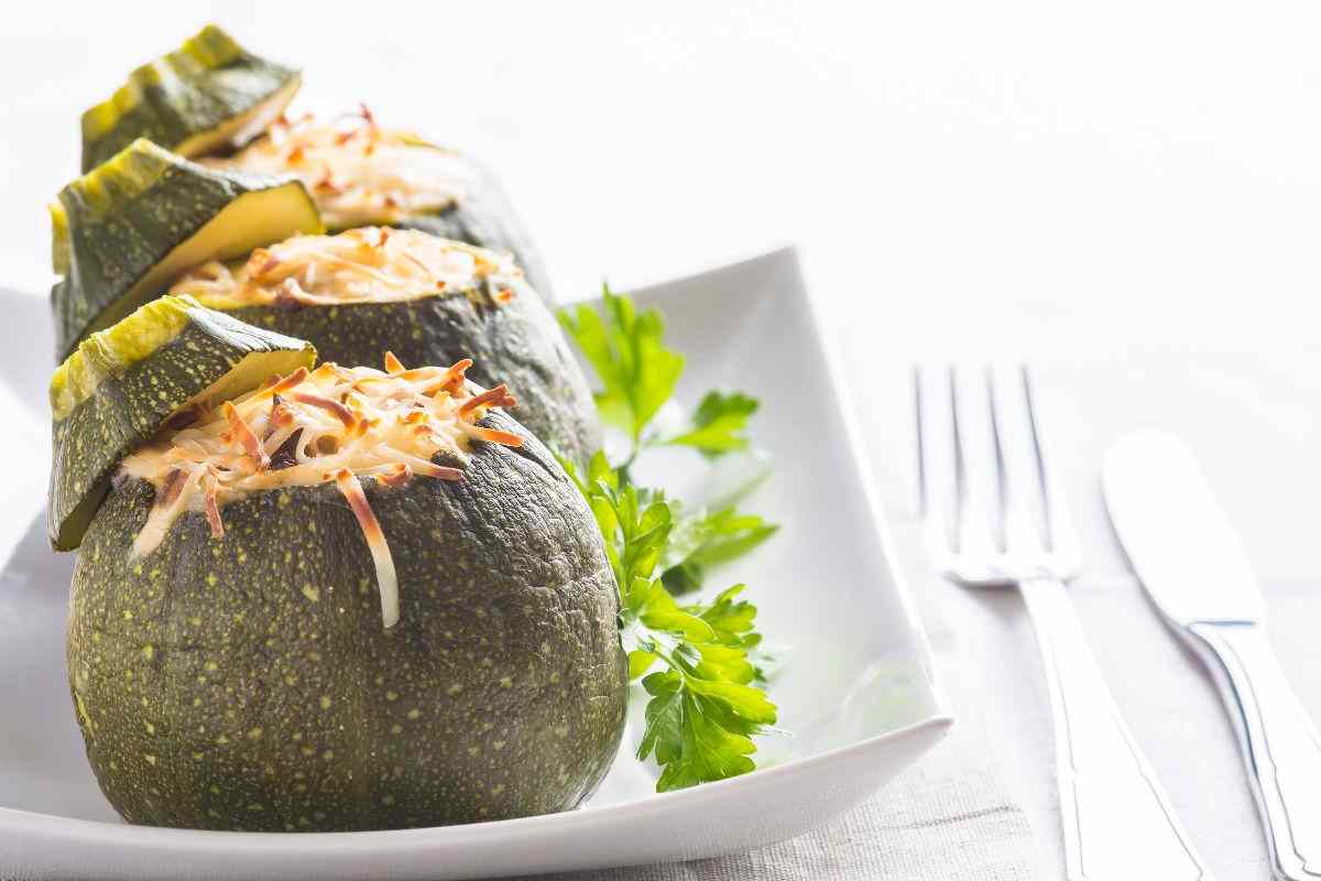 zucchine ripiene di formaggio