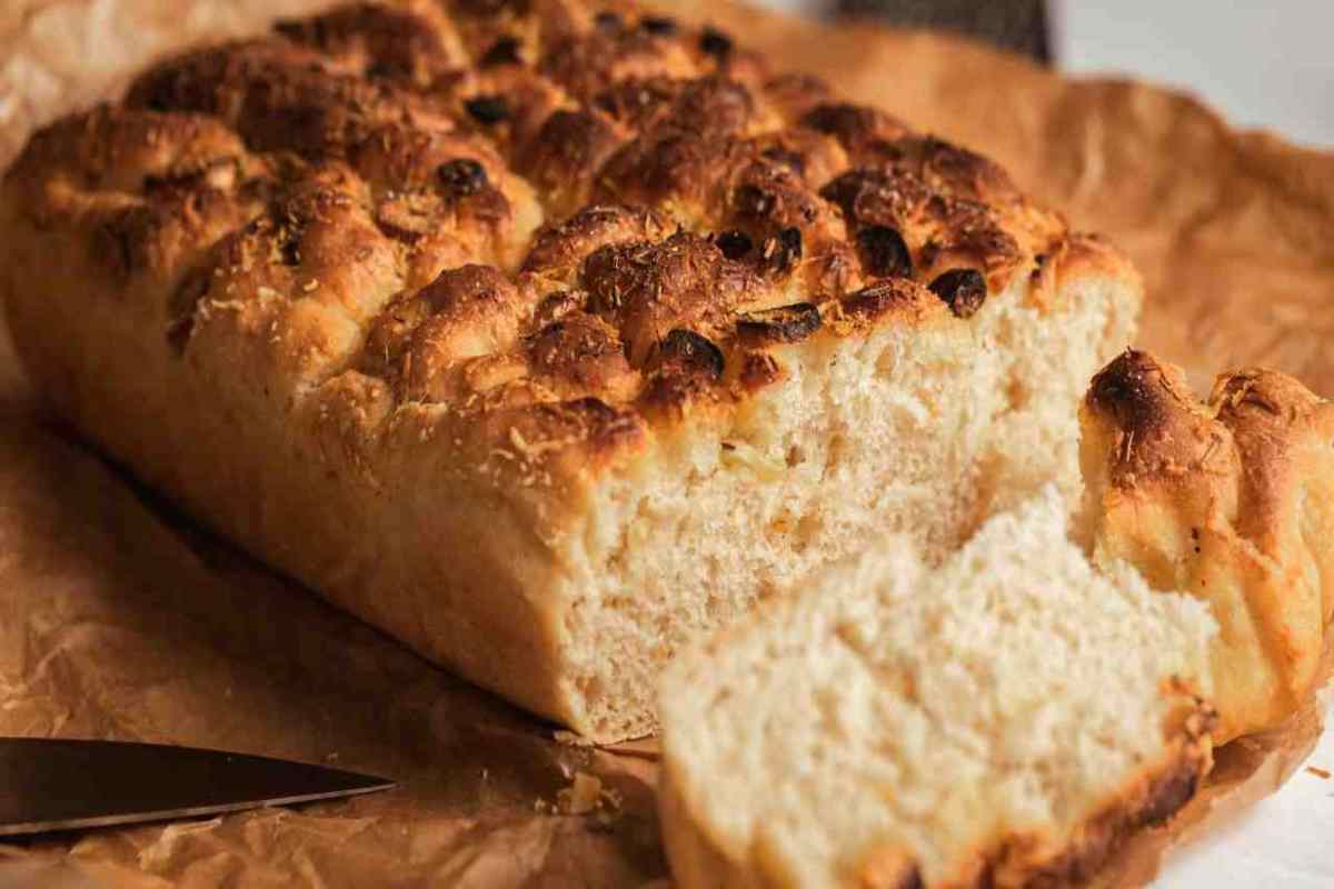 Una focaccia appena sfornata