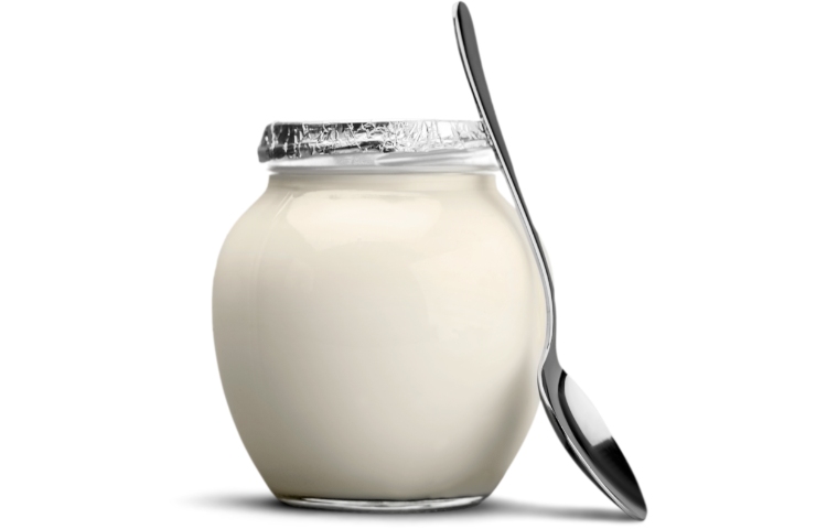 Un vasetto di yogurt magro
