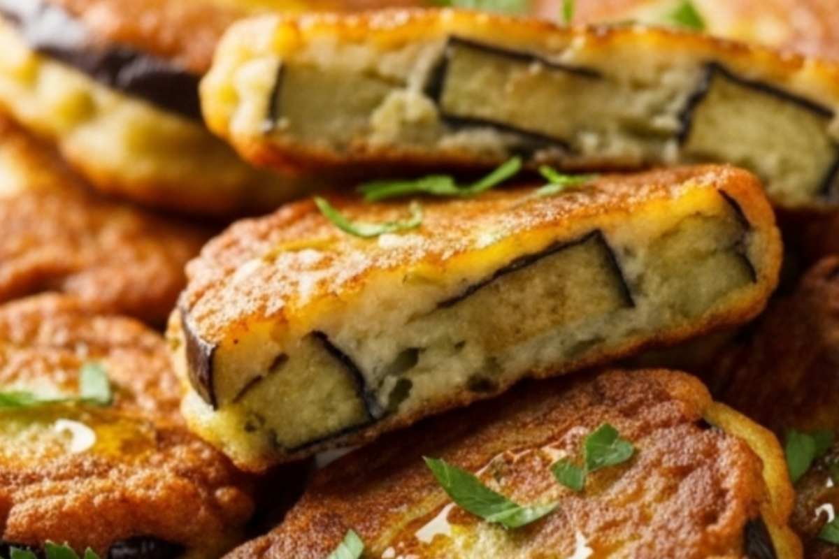 hamburger di melanzane impilati