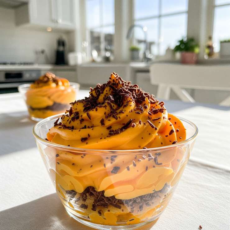 crema all'arancia con cioccolato