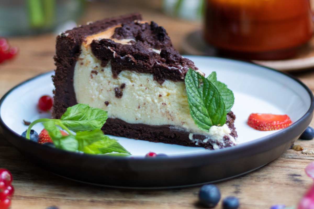 cheesecake menta e cioccolato