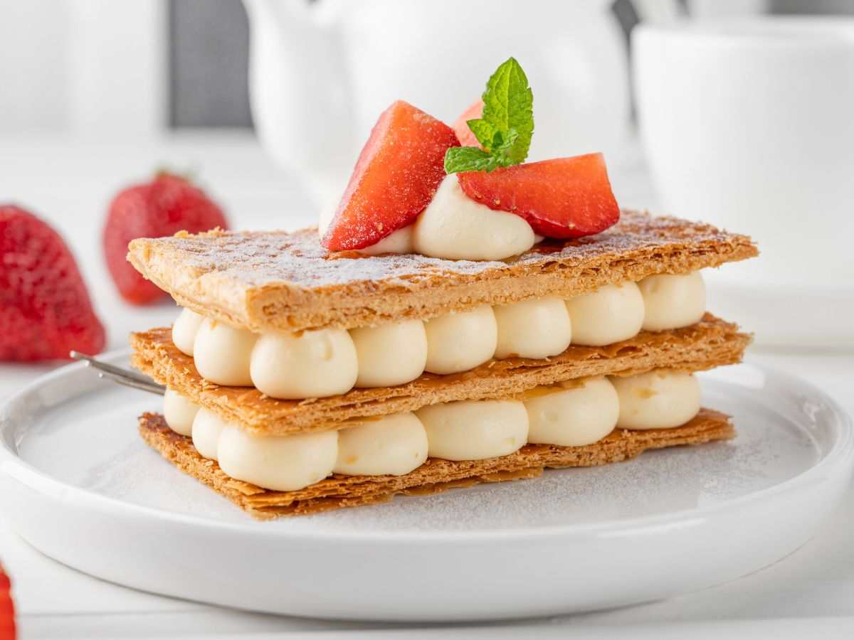 millefoglie con fragole