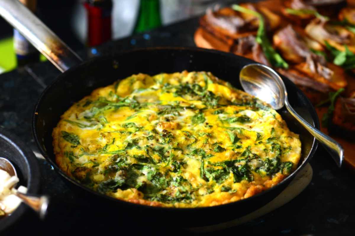 frittata di broccoli in padella