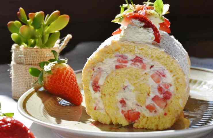 girelle di fragole e panna