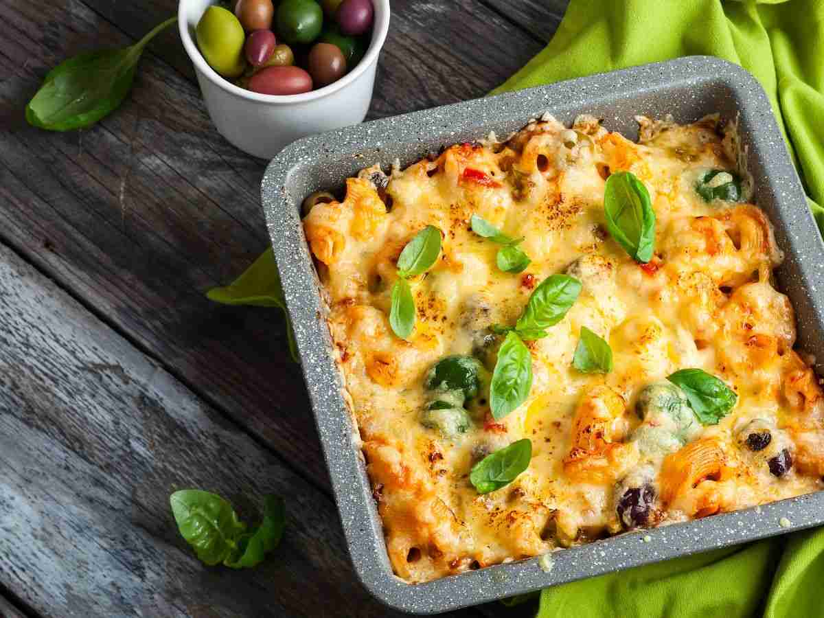 teglia con pasta al forno