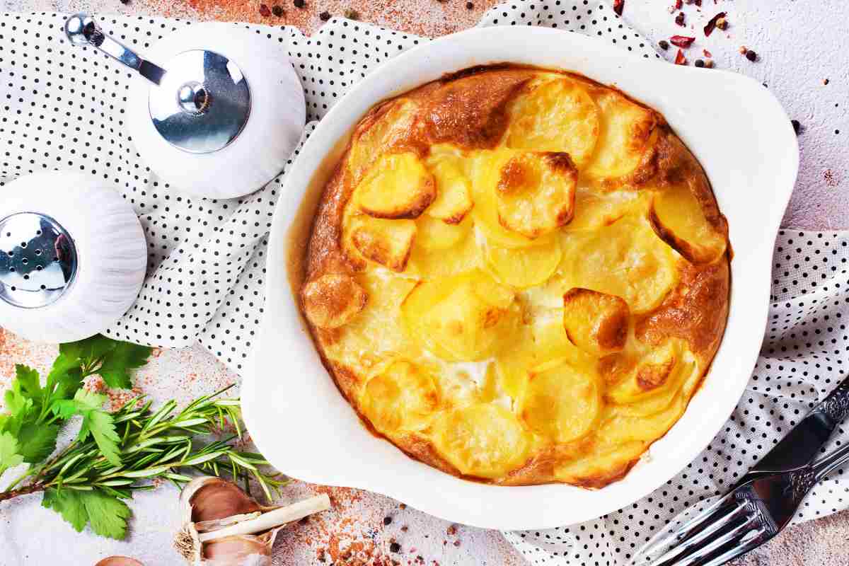 pirofila di patate gratinate